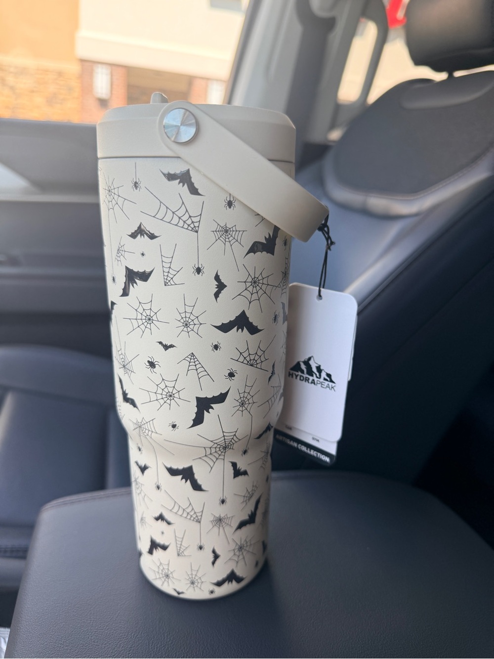 Hydrapeak Beige Spider & Bat Insulated Tumbler